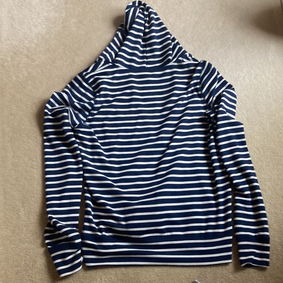 Roxy, zippered large jacket. Navy white striped - Picture 7 of 10
